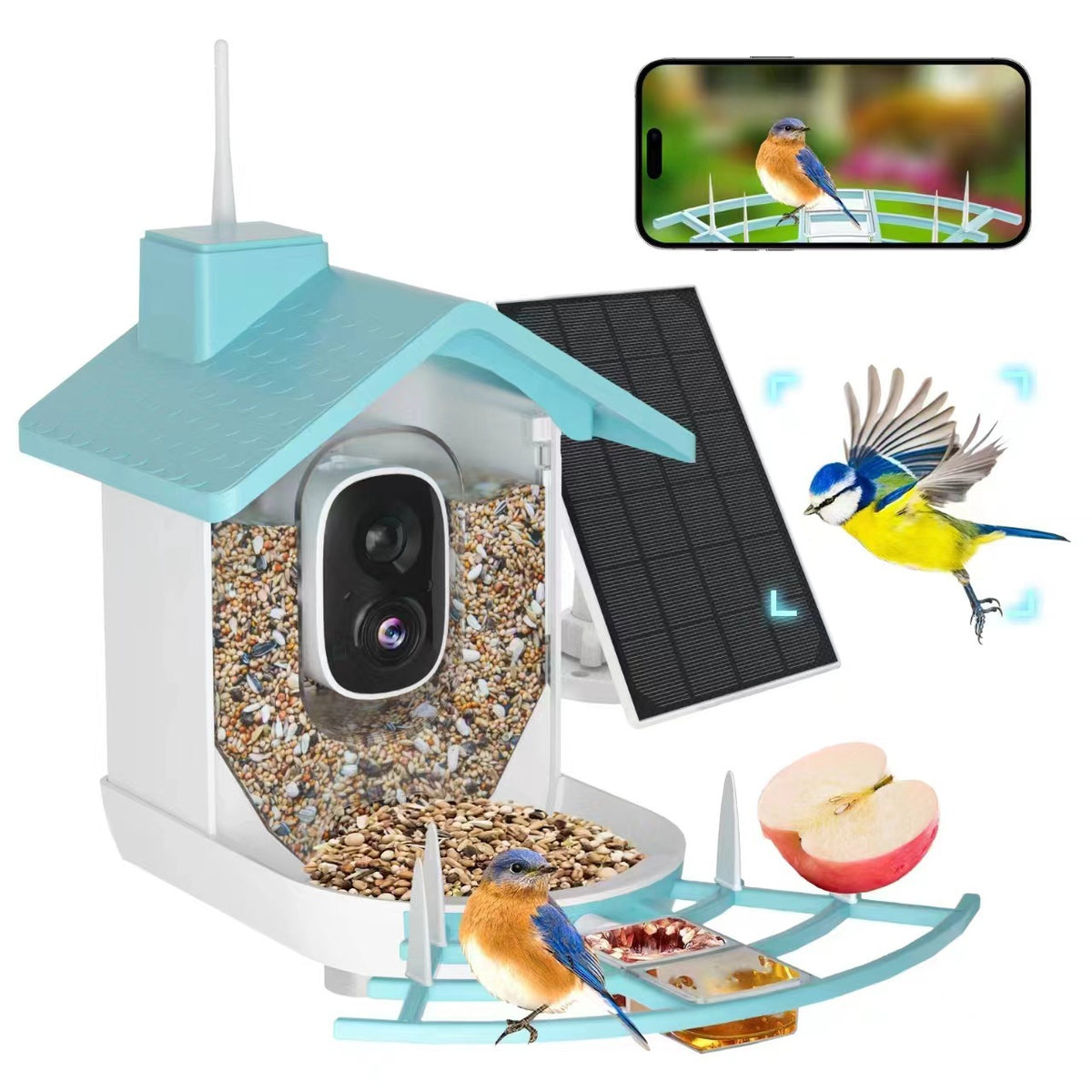 Smart Solar Bird Feeder with Camera