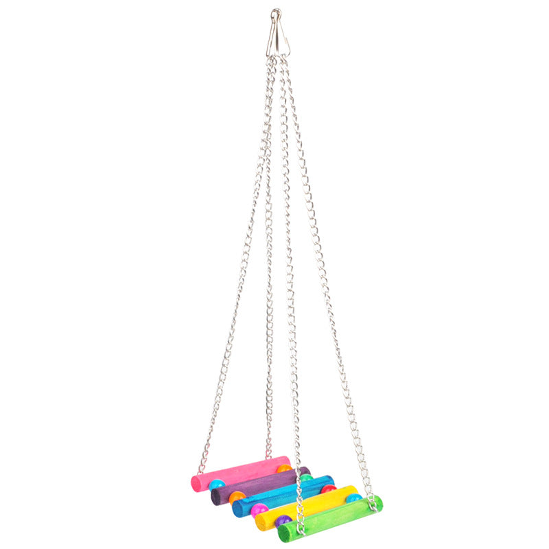 Wooden Hanging Bridge for Pet Birds