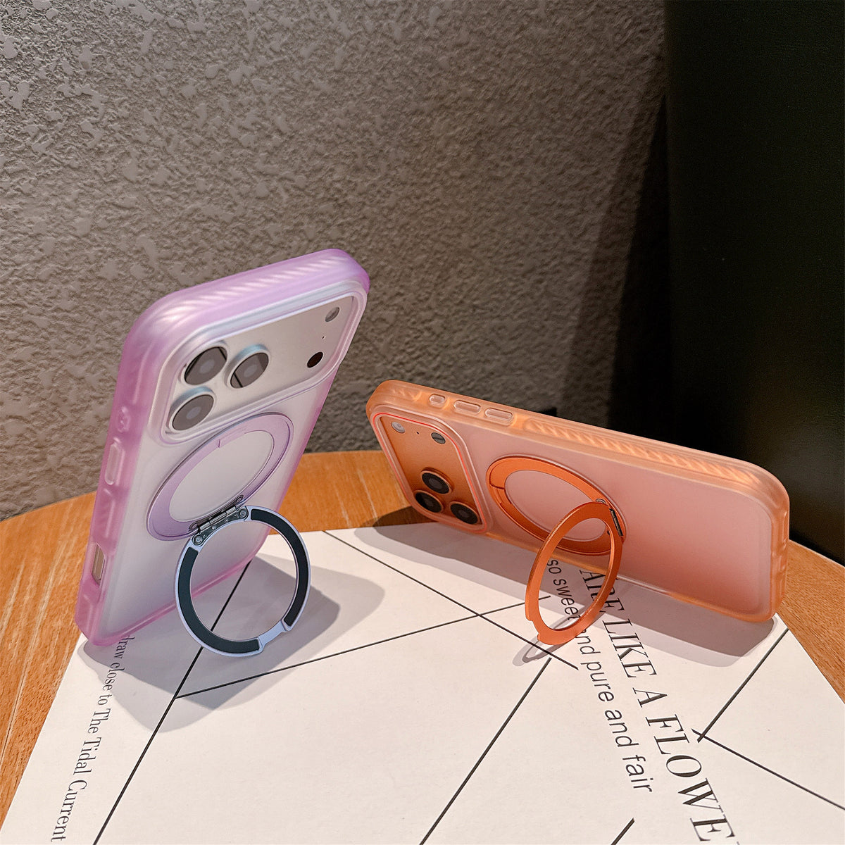 Sandblasted magnetic suction phone case