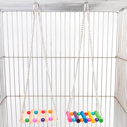 Wooden Hanging Bridge for Pet Birds