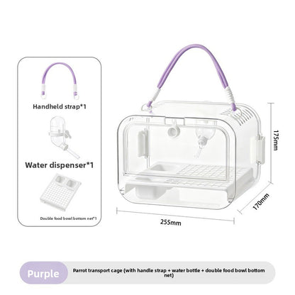 Portable Transparent Bird Cage