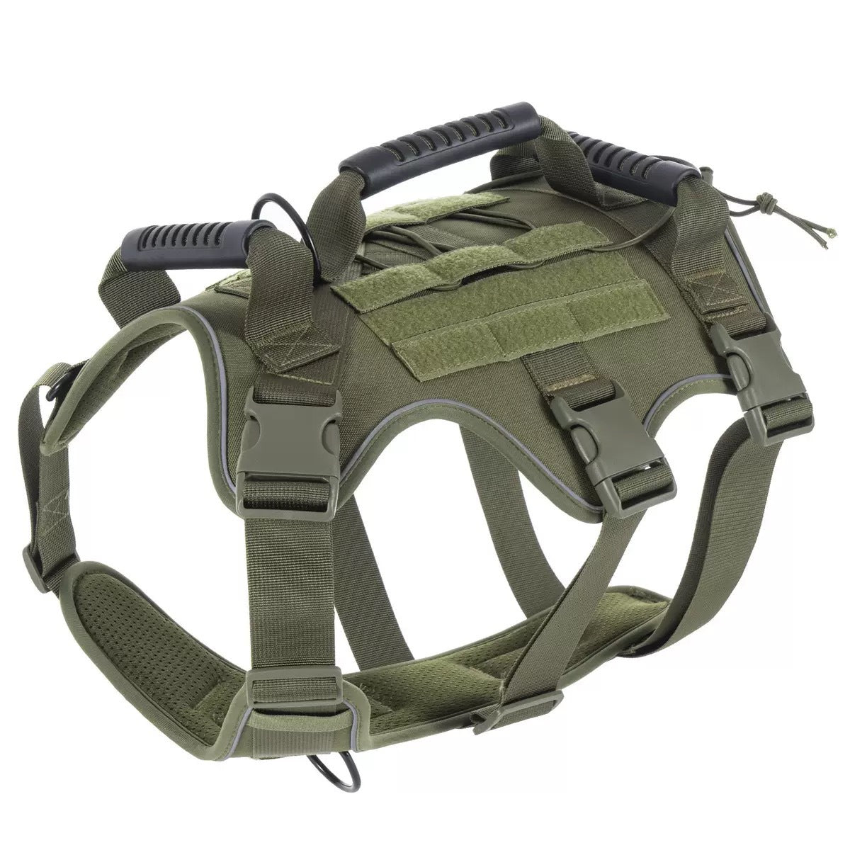 Dog Tactical Vests with Chest Back Belts and Traction Rope Set