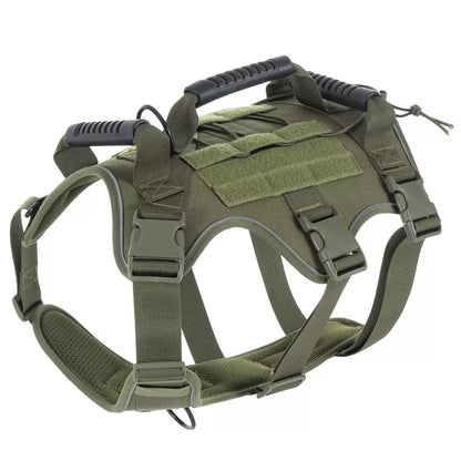 Dog Tactical Vests with Chest Back Belts and Traction Rope Set