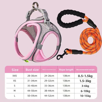 Adjustable Reflective Cat Harness Leash