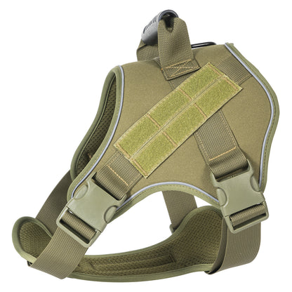 Dog Tactical Vests with Chest Back Belts and Traction Rope Set