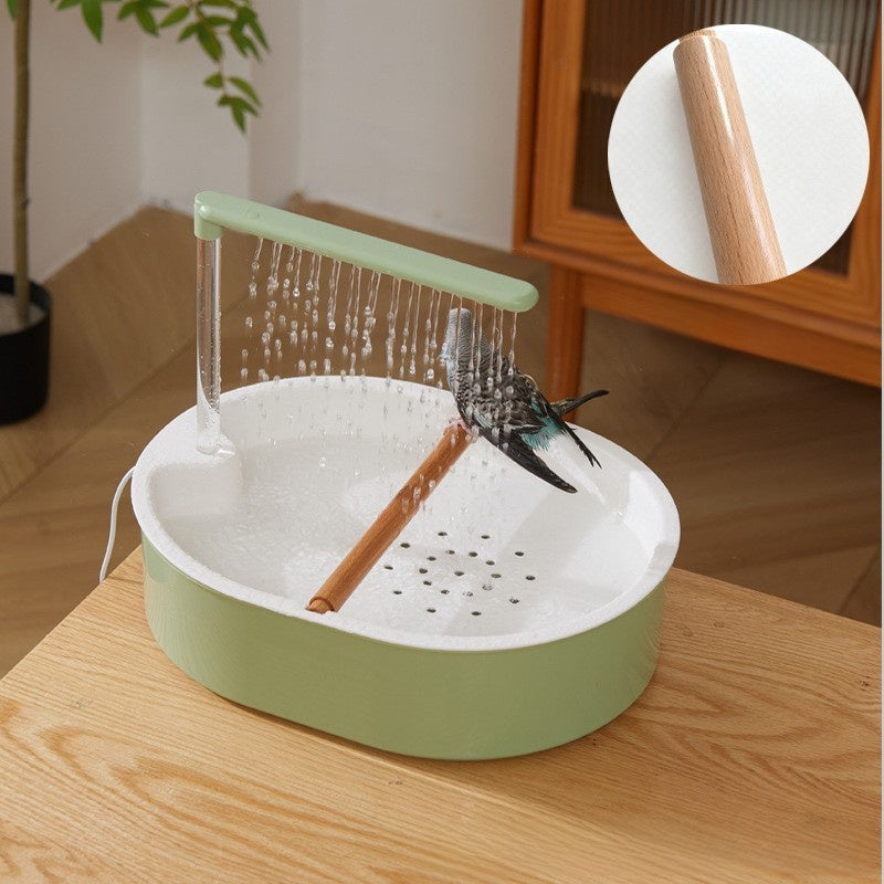 Plastic Bird Bath with Water Circulation System