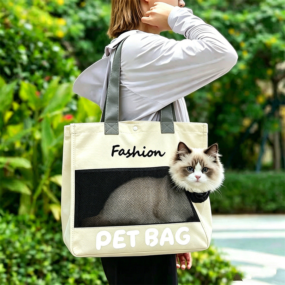 Portable Pet Carrier Bag with Breathable Mesh