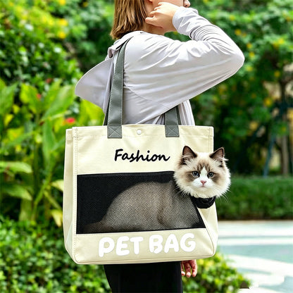 Portable Pet Carrier Bag with Breathable Mesh