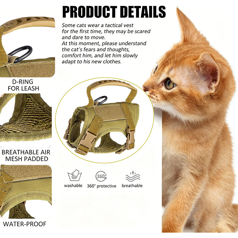 Pet vest-style anti-choking breathable chest and back support belt
