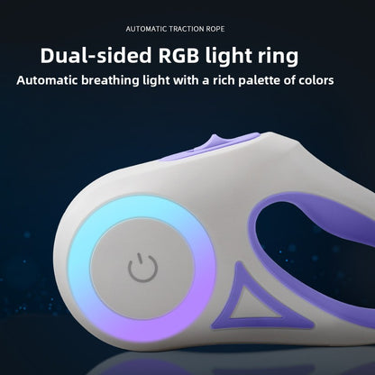 LED Illuminated Retractable Dog Leash