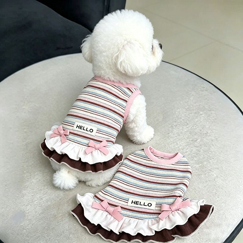 Striped Pet Dress for Cats and Dogs