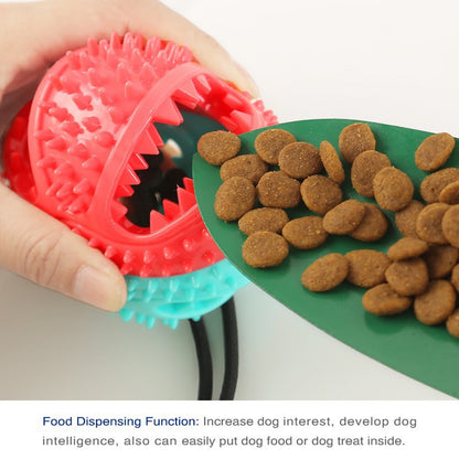 Suction Cup Dog Toy with Rope and Treat Ball