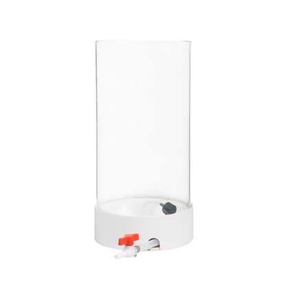 Cylindrical Glass Aquarium Tank with Light and Oxygen System