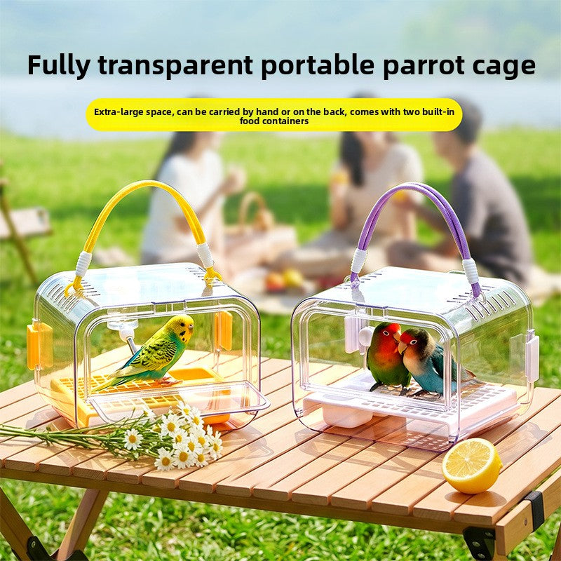 Portable Transparent Bird Cage