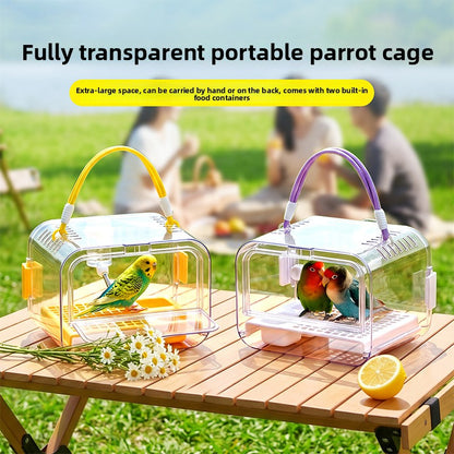 Portable Transparent Bird Cage
