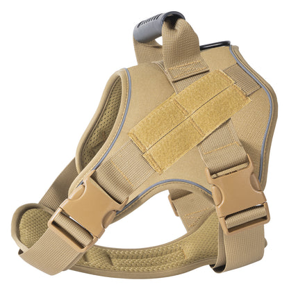Dog Tactical Vests with Chest Back Belts and Traction Rope Set