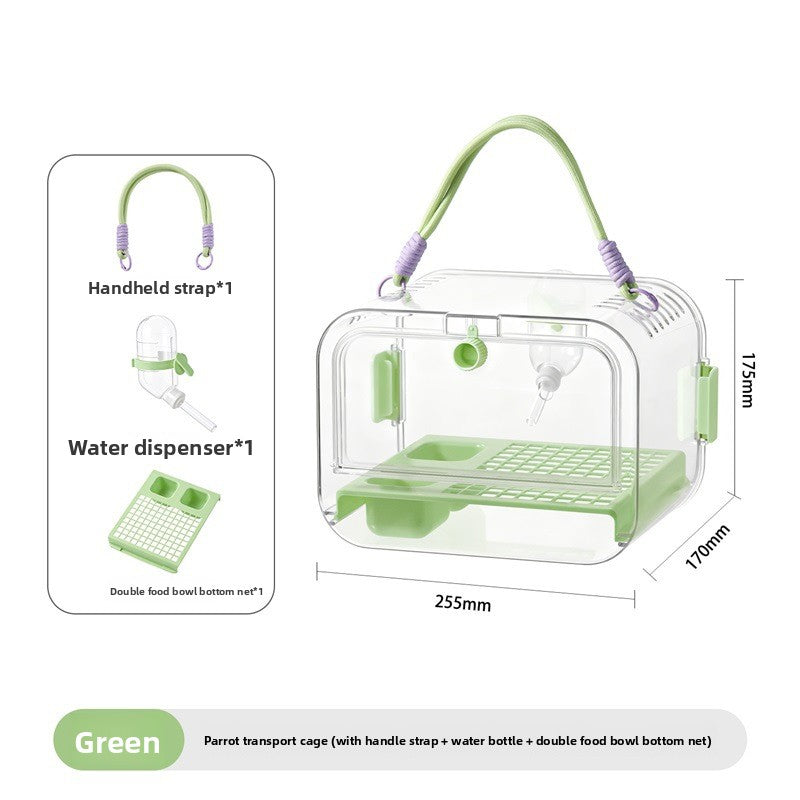 Portable Transparent Bird Cage
