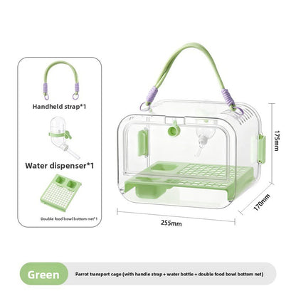 Portable Transparent Bird Cage