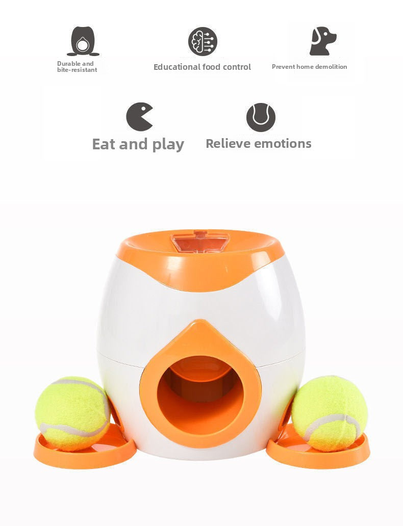 Interactive Pet Tennis Ball Treat Dispenser Toy