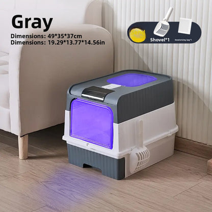 Cat litter box with drawer design