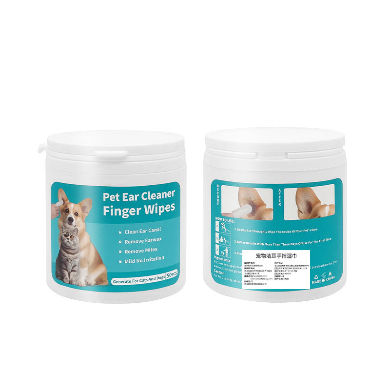 Pet Dental and Cleaning Finger Wipes