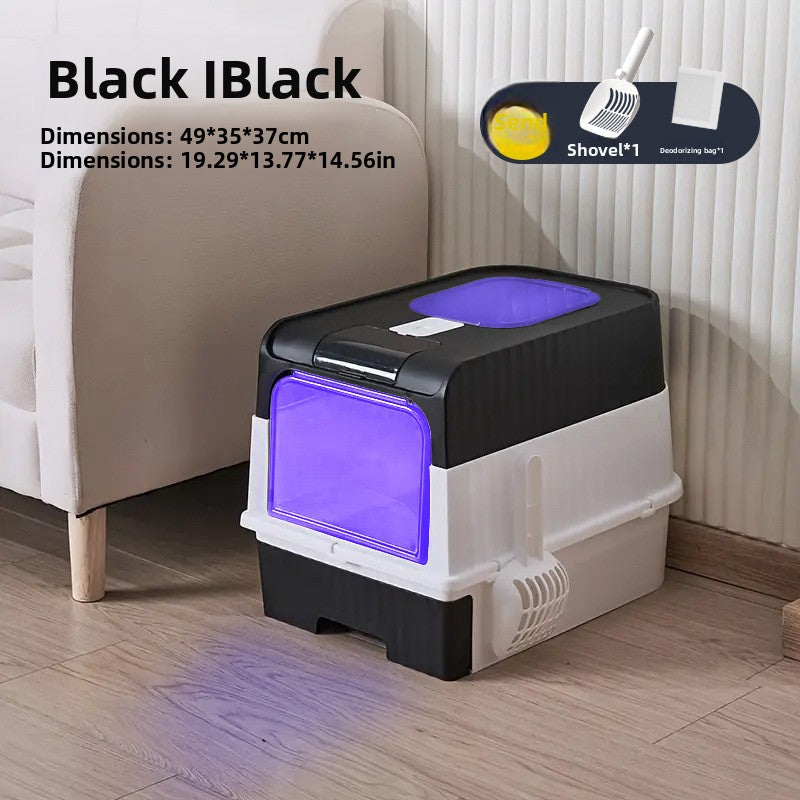Cat litter box with drawer design