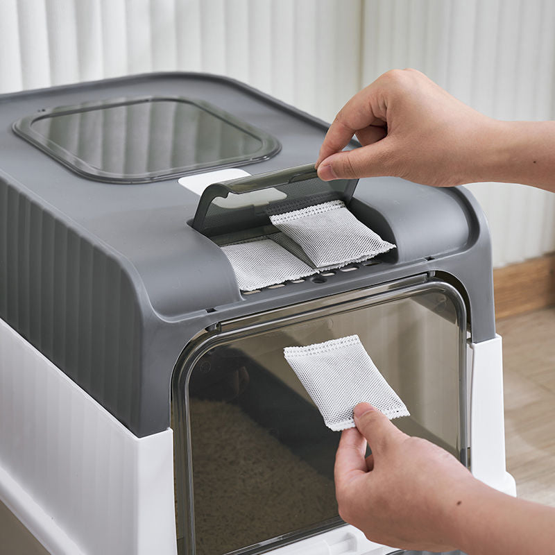 Cat litter box with drawer design