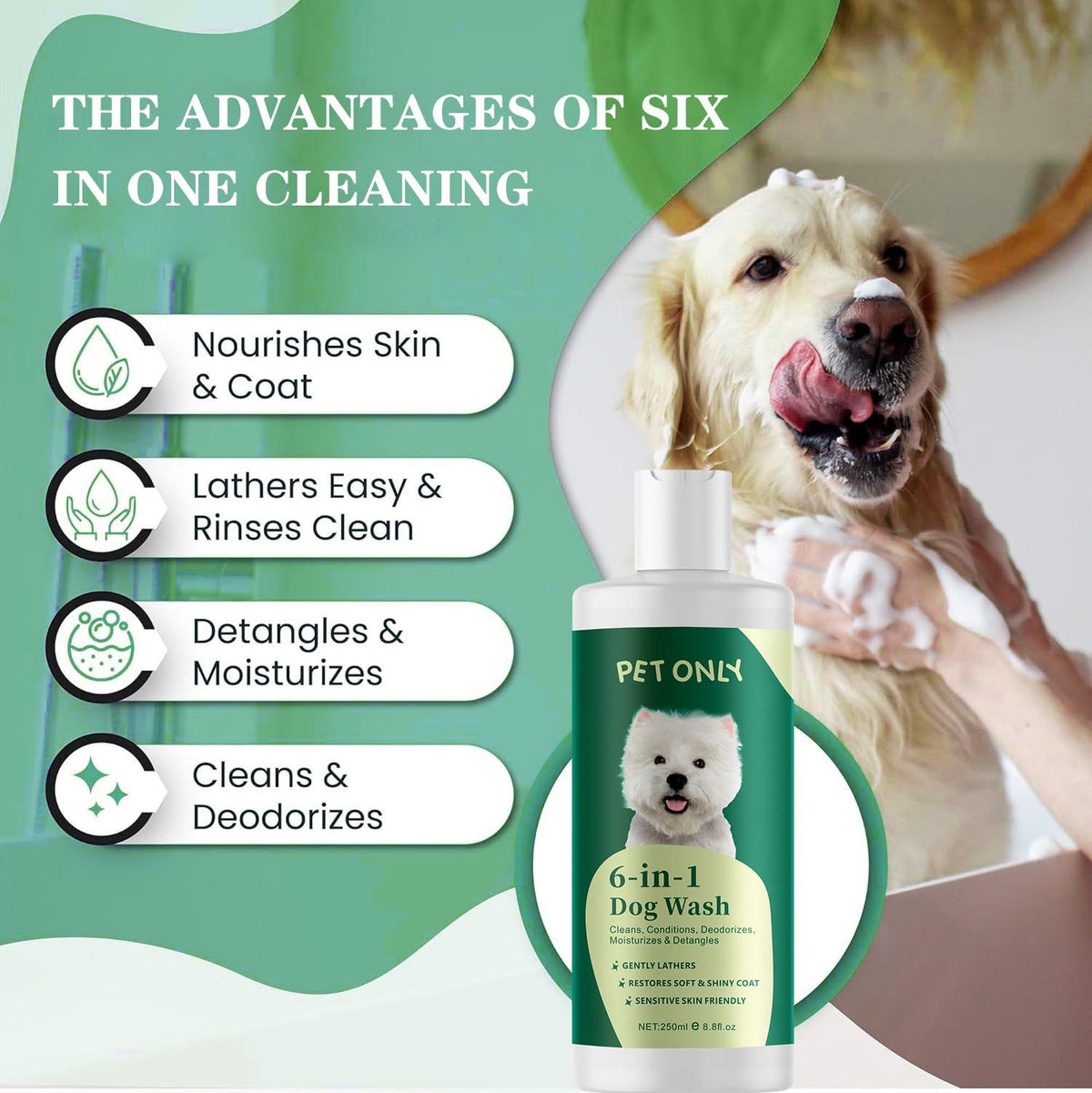 Dog shampoo and conditioner