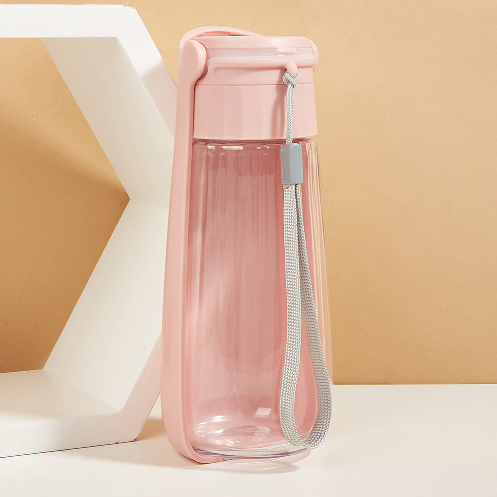 Flip-top folding water bottle