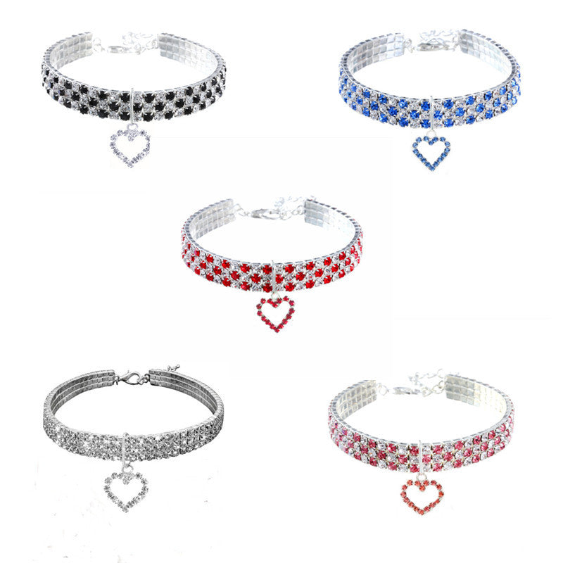 Adjustable Elastic Pet Collar with Decorative Charm