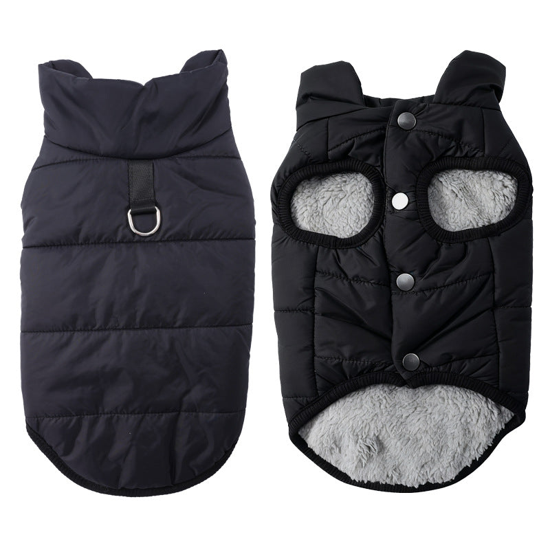 Winter Pet Vest with Hat Set
