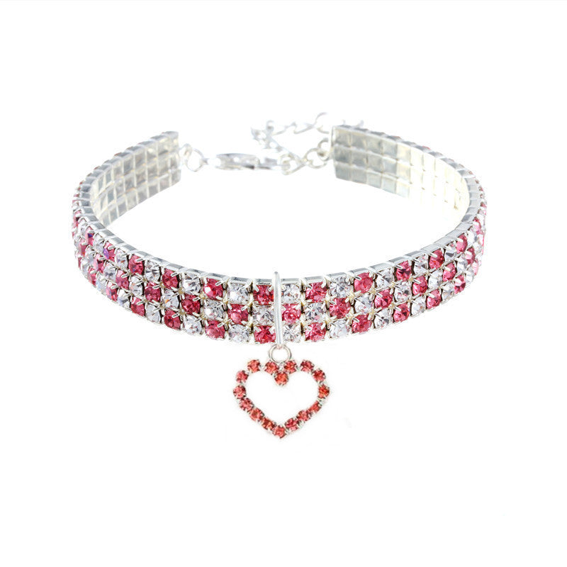 Adjustable Elastic Pet Collar with Decorative Charm