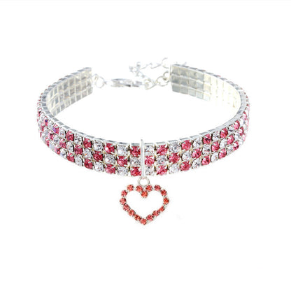 Adjustable Elastic Pet Collar with Decorative Charm
