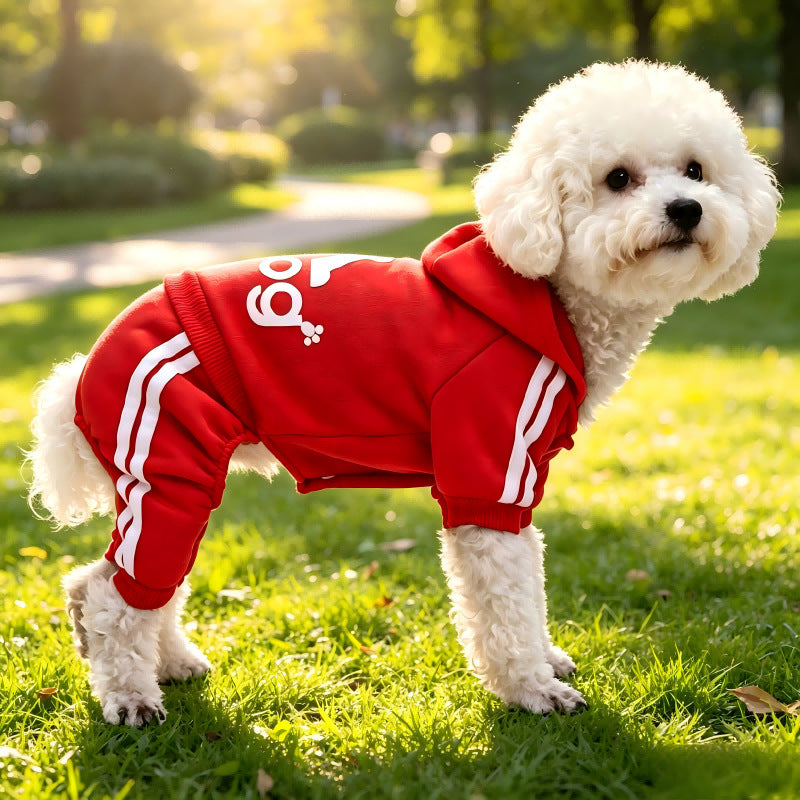Buttoned Four-Legged Hoodie for Cats and Dogs
