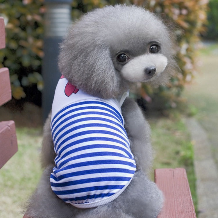 Striped Vest Outfit for Small Dogs