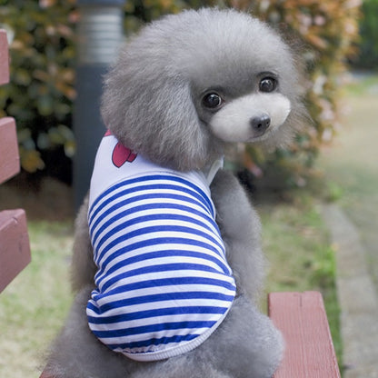 Striped Vest Outfit for Small Dogs