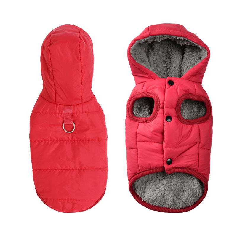Winter Pet Vest with Hat Set
