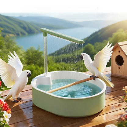 Plastic Bird Bath with Water Circulation System