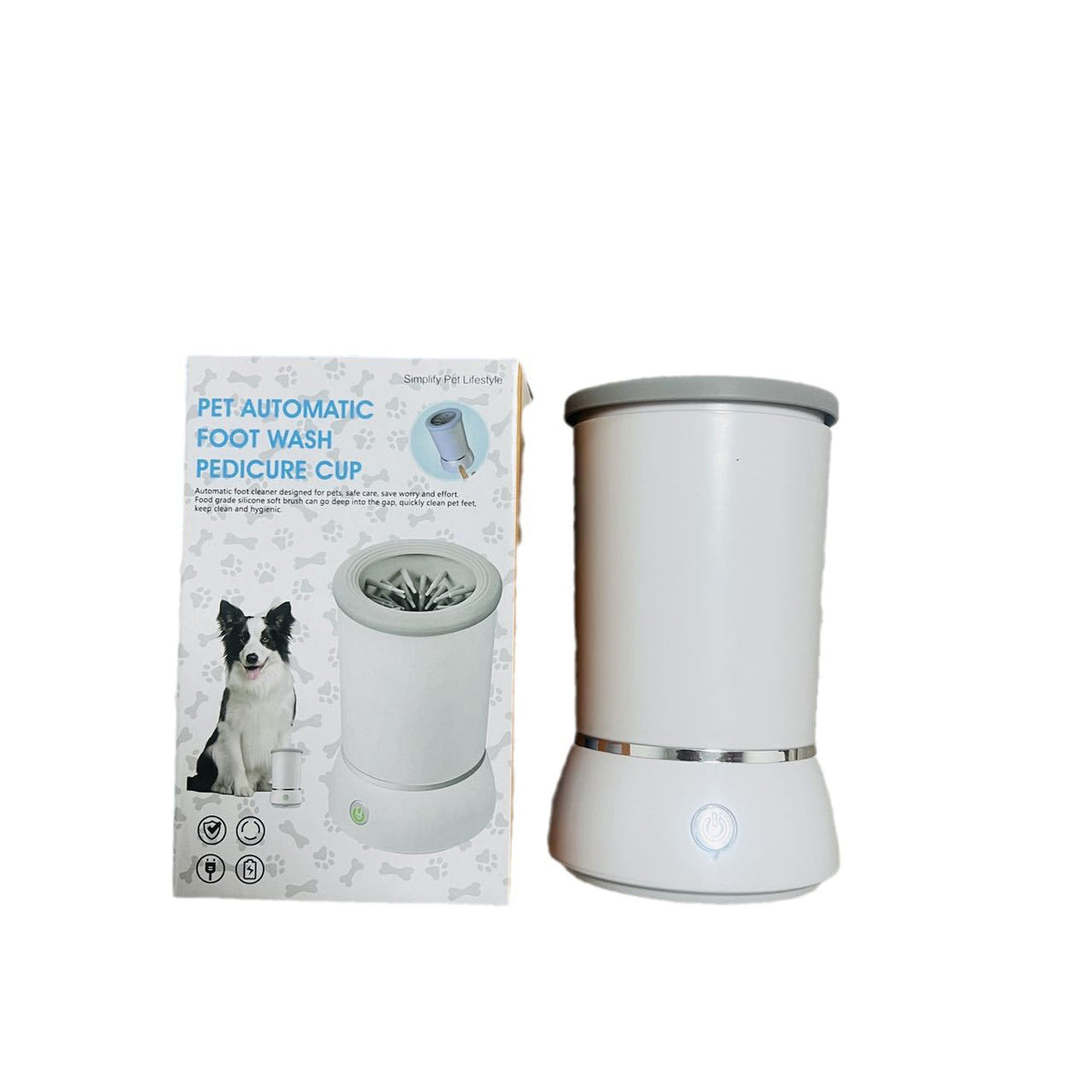 Electric Paw Cleaner Cup for Dogs & Cats – Soft Silicone Bristles