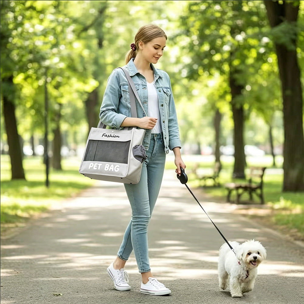 Portable Pet Carrier Bag with Breathable Mesh