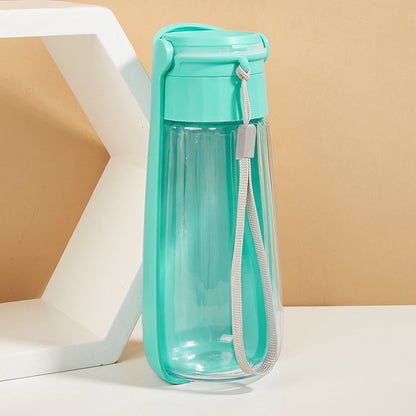 Flip-top folding water bottle