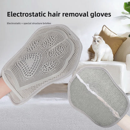 Pet Hair Remover Glove Electrostatic Adsorption Dual-Directional Brush