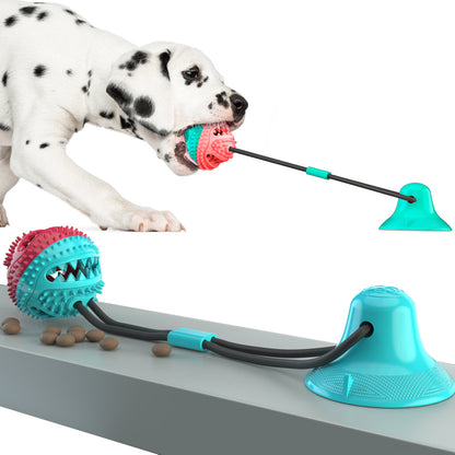 Suction Cup Dog Toy with Rope and Treat Ball