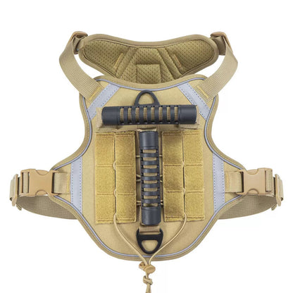 Dog Tactical Vests with Chest Back Belts and Traction Rope Set