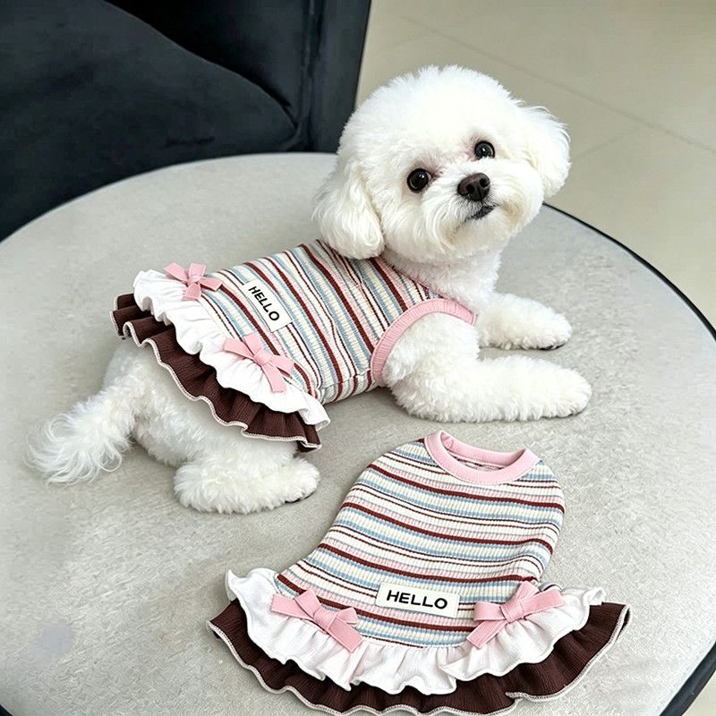 Striped Pet Dress for Cats and Dogs