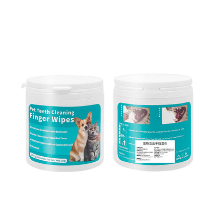 Pet Dental and Cleaning Finger Wipes