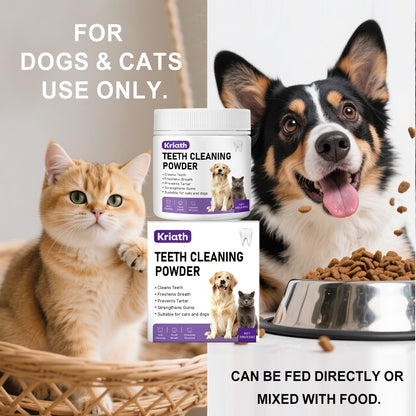 Pet Cat and Dog Cleaning Tooth Powder Gently Cleans Pet Teeth