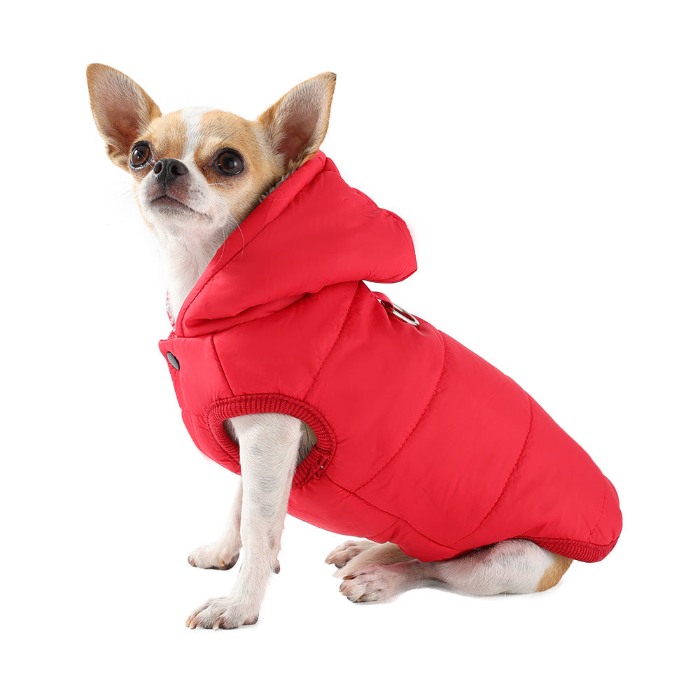 Winter Pet Vest with Hat Set
