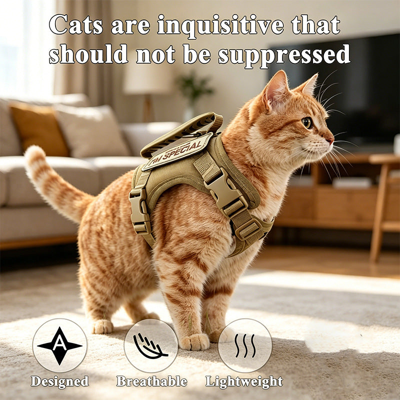 Pet vest-style anti-choking breathable chest and back support belt