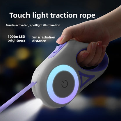 LED Illuminated Retractable Dog Leash